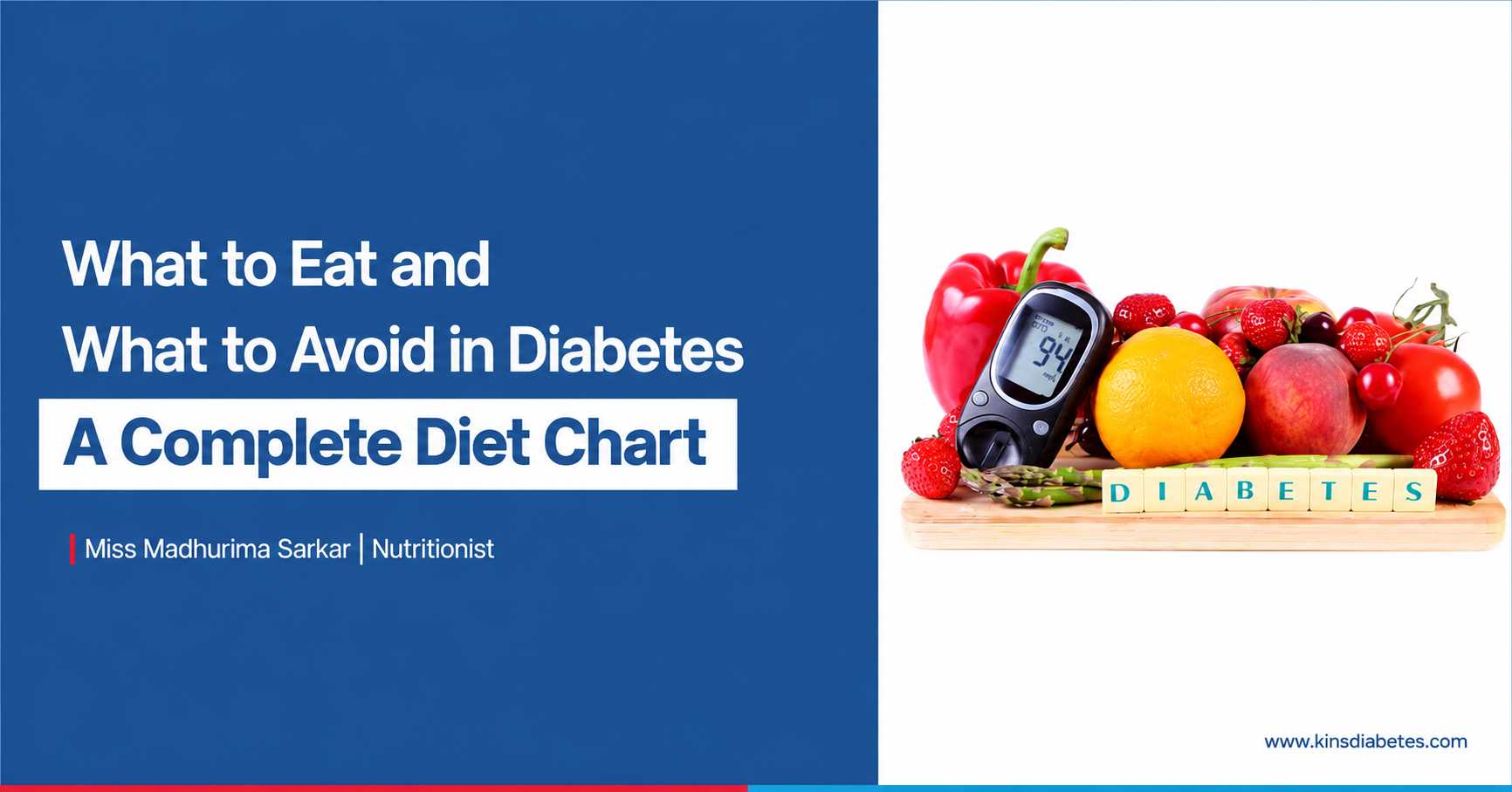 Diabetes diet chart showing foods to eat and avoid for diabetes